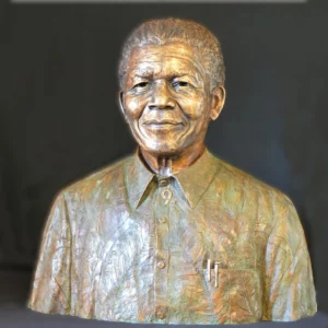 Portrait Bust of Nelson Mandela